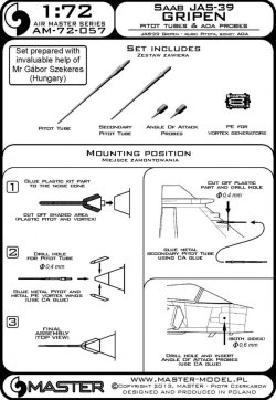 画像4: MASTER[AM-72-057]SAAB JAS 39 Gripen - Pitot Tubes & Angle Of Attack probes