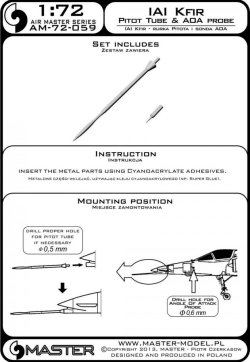 画像3: MASTER[AM-72-059]IAI Kfir - Pitot Tube & Angle Of Attack probe