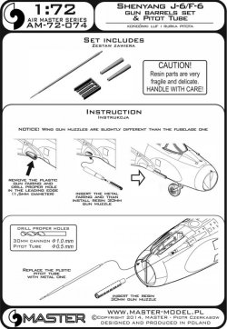 画像3: MASTER[AM-72-074]Shenyang J-6/F-6 - gun barrels set, & Pitot Tube