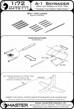 画像4: MASTER[AM-72-111]A-1 Skyraider - 20mm cannon barrels and Pitot Tube