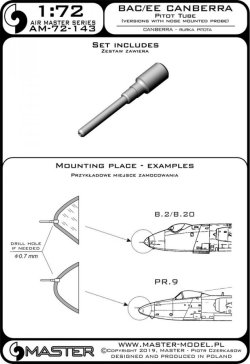画像3: MASTER[AM-72-143]BAC/EE Canberra - Pitot Tube (used in versions with nose mounted probe)
