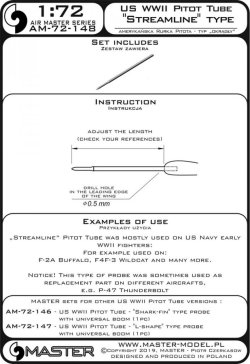 画像3: MASTER[AM-72-148]US WWII Pitot Tube - "Streamline" type probe (1 pc) - mainly used on US Navy early aircrafts (e.g. F-2A Buffalo, F4F-3 Wildcat)