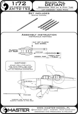 画像3: MASTER[AM-72-153]Boulton Paul Defiant - Pitot tube & Browning .303 cal barrels