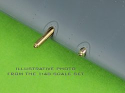画像4: MASTER[AM-72-154]1/72 WWII アメリカ F4F-3ワイルドキャット初期型(戦前型)用 .50口径(12.7mm)ブローニング機銃銃身(長円形冷却口付)&初期型ピトー管