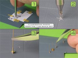 画像3: MASTER[AM-72-168]1/72 WWII ドイツ フォッケウルフFw190 A-6・A-7/R11夜間戦闘機 FuG217「ネプツーン」アンテナ(汎用)