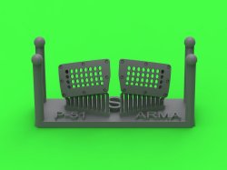 画像1: MASTER[AM-72-171]1/72 WWII アメリカ P-51ムスタング キャブレターエアフィルターカバー 標準穴開きタイプ(アルマホビー用)