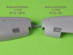 画像3: MASTER[AM-72-171]1/72 WWII アメリカ P-51ムスタング キャブレターエアフィルターカバー 標準穴開きタイプ(アルマホビー用)