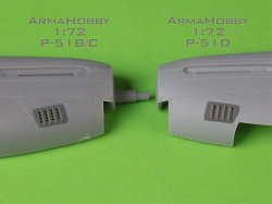 画像3: MASTER[AM-72-172]1/72 WWII アメリカ P-51ムスタング キャブレターエアフィルターカバー RAFルーバータイプ バージョンA(アルマホビー用)