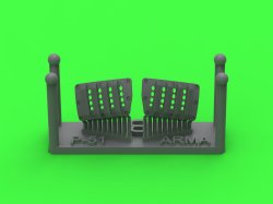 画像1: MASTER[AM-72-173]1/72 WWII アメリカ P-51ムスタング キャブレターエアフィルターカバー RAFルーバータイプ バージョンB(アルマホビー用)