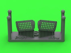 画像1: MASTER[AM-72-174]1/72 WWII アメリカ P-51ムスタング キャブレターエアフィルターカバー 標準穴開きタイプ(エデュアルド用)