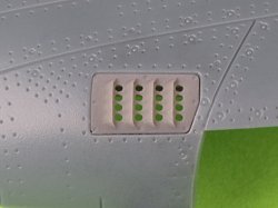 画像2: MASTER[AM-72-175]1/72 WWII アメリカ P-51ムスタング キャブレターエアフィルターカバー RAFルーバータイプ バージョンA(エデュアルド用)