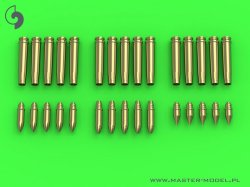 画像1: MASTER[GM-35-019]1/35 WWII ドイツ Flak 30/38/KwK 30/38用 2cm機関砲弾(cal. 20x138B) 空薬莢(15個入)/弾頭3種(各5個入)