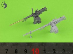 画像5: MASTER[GM-35-063]1/35 WWII アメリカ ブローニングM2HB .50口径(12.7mm)機関銃 w/戦車用マウント(初期M23揺架/弾薬トレイ)