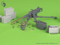 画像3: MASTER[GM-35-064]1/35 WWII アメリカ ブローニングM2HB .50口径(12.7mm)機関銃 w/M3三脚架マウント M2弾薬箱付