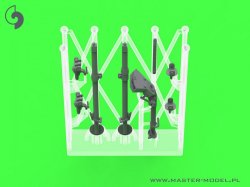 画像7: MASTER[GM-35-064]1/35 WWII アメリカ ブローニングM2HB .50口径(12.7mm)機関銃 w/M3三脚架マウント M2弾薬箱付