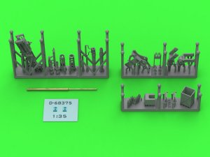 画像1: MASTER[GM-35-069]1/35 WWII アメリカ ブローニングM2HB .50口径(12.7mm)機関銃セット D69820揺架/D68375小型弾倉付(大戦初期戦車用) (1)