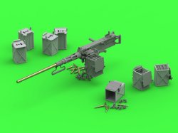 画像12: MASTER[GM-35-069]1/35 WWII アメリカ ブローニングM2HB .50口径(12.7mm)機関銃セット D69820揺架/D68375小型弾倉付(大戦初期戦車用)