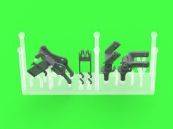 画像14: MASTER[GM-35-069]1/35 WWII アメリカ ブローニングM2HB .50口径(12.7mm)機関銃セット D69820揺架/D68375小型弾倉付(大戦初期戦車用)