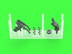 画像6: MASTER[GM-35-070]1/35 WWII アメリカ ブローニングM2HB .50口径(12.7mm)機関銃セット D70627揺架/D68375小型弾倉付(M10駆逐戦車用)