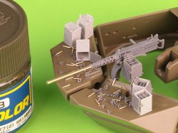 画像8: MASTER[GM-35-070]1/35 WWII アメリカ ブローニングM2HB .50口径(12.7mm)機関銃セット D70627揺架/D68375小型弾倉付(M10駆逐戦車用)