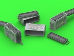 画像5: MASTER[GM-35-090]1/35 WWII/現用 アメリカ ブローニングM1919 .30口径(7.62mm)機関銃用 M1弾薬箱 開状態(6個入)