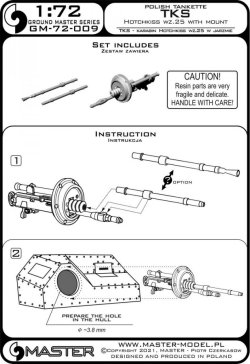 画像13: MASTER[GM-72-009]Polish tankette TKS - Hotchkiss wz.25 with mount (resin and turned parts)