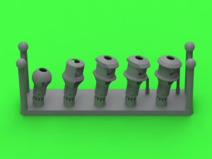 画像1: MASTER[GM-72-039]1/72 WWII ドイツ 7.5cm PaK/KwK/StuK 40用マズルブレーキ(5タイプ入) (1)