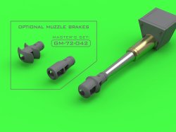 画像8: MASTER[GM-72-040]1/72 WWII ドイツ 10.5cm StuH 42 L/28砲身 マズルブレーキ/マントレット付 突撃榴弾砲42用