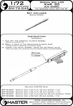 画像5: MASTER[GM-72-045]1/72 WWII ドイツ 2cm Kw.K.30機関砲砲身(汎用)