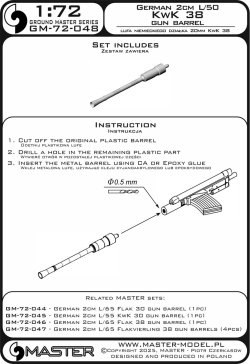 画像6: MASTER[GM-72-048]1/72 WWII ドイツ 2cm L/50 Kw.K.38機関砲砲身(汎用)