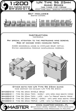 画像7: MASTER[SM-200-015]1/200 WWII 日本海軍 九六式25mm機銃用 弾薬箱 2タイプ(12+12個入)