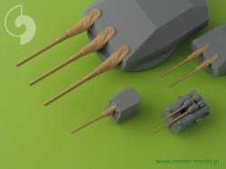 画像2: MASTER[SM-350-058]Scharnhorst armament - for turrets with blastbags - 280mm (9pcs), 150mm (12pcs), 105mm (14pcs) barrels