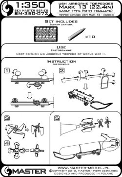 画像11: MASTER[SM-350-072]USN Airborne torpedoes Mark 13 (22.4in) with trolleys - early type (10pcs)