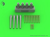 MASTER[SM-350-107]Schleswig-Holstein (1935) armament - 280mm (4pcs), 150mm (10pcs), 88mm (4pcs)  barrels with resin mounts (for Trumpeter kit)