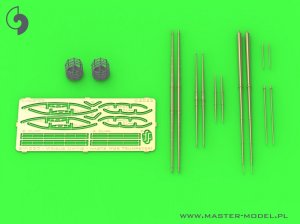 画像1: MASTER[SM-350-117]1/350 WWI オーストリア＝ハンガリー 戦艦SMSフィリブス・ウニティス マスト/ヤードセット(トランペッター用) (1)