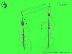 画像10: MASTER[SM-350-117]1/350 WWI オーストリア＝ハンガリー 戦艦SMSフィリブス・ウニティス マスト/ヤードセット(トランペッター用)