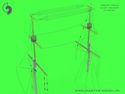 画像11: MASTER[SM-350-117]1/350 WWI オーストリア＝ハンガリー 戦艦SMSフィリブス・ウニティス マスト/ヤードセット(トランペッター用)