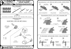 画像10: MASTER[SM-350-119]1/350 WWII イギリス 軽巡洋艦HMSナイアド 兵装セット 5.25インチ砲×10本/ポンポン砲×8本/ヴィッカース.050cal機銃×8本/ホチキス礼砲×1本(トランペッター用)