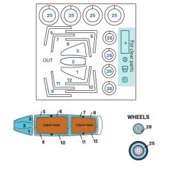 画像2: ミリョク[MIR/C48004]1/48 現用 米海軍 F-14Dトムキャット用キャノピー片面マスキングシートセット
