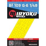 ミリョク[MIR/D48005]1/48 WWII 独 ドイツ空軍 Bf109G-6用キャノピー両面マスキングシート