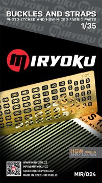 ミリョク[MIR024]1/35 サイドリリースバックル&1mm幅ストラップセット