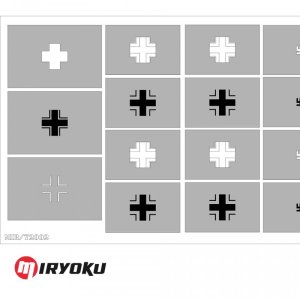 画像1: ミリョク[MIR72002]1/72 Bf-109用独空軍籍マーク塗装マスクフィルム (1)