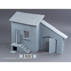 画像2: MacOne Models[MAC35190]1/35 農場の家 納屋付住居壁面