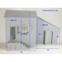 画像4: MacOne Models[MAC35190]1/35 農場の家 納屋付住居壁面