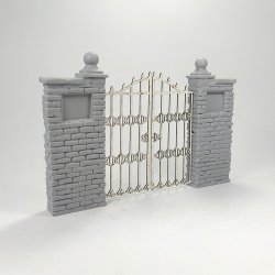 画像4: MacOne Models[MAC35217]公園のゲート(格子扉付き)