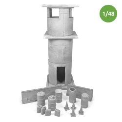 画像1: MacOne Models[MAC48008]1/48 コンクリ製監視塔&検問所アクセサリーセット