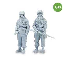 画像1: MacOne Models[MAC48601]1/48 WWIIアメリカ陸軍歩兵 冬季装備のGI(2体入)