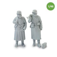 MacOne Models[MAC48602]1/48 WWIIドイツ陸軍冬季装備歩兵セットA MG射撃ティーム(2体入)