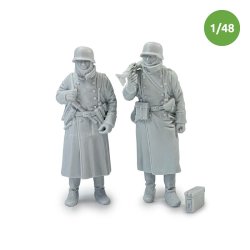 画像1: MacOne Models[MAC48602]1/48 WWIIドイツ陸軍冬季装備歩兵セットA MG射撃ティーム(2体入)