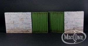 画像1: MacOne Models[MAC35140]1/35 コンクリートブロック塀 門扉付 タイプA (1)